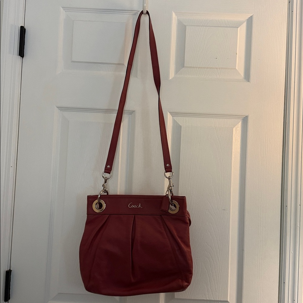 Coach Cherry Red Leather Tote